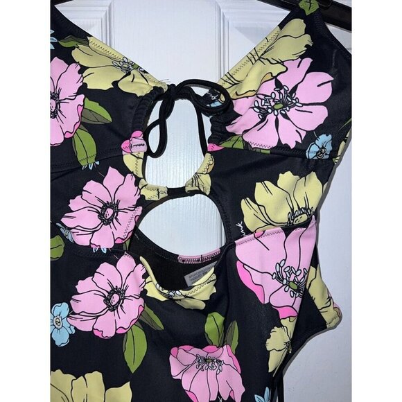 Victoria's Secret PINK Triangle Cut Floral One-Piece Swimsuit Sz S - Picture 4 of 16
